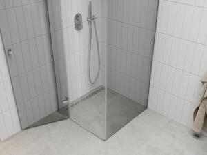 Mexen Roma otočný sprchový kout 100 x 100 cm, Průhledné, Chromovaná