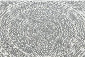Kusový koberec Boho šedý kruh 120cm
