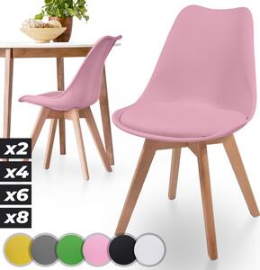80462 MIADOMODO Sada jídelních židlí, růžová, 2 kusy