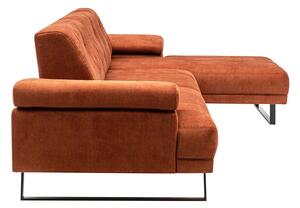 Designová rohová sedačka Vatusia 314 cm oranžová - pravá