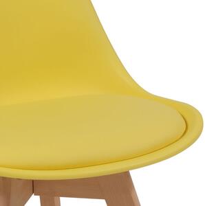 80463 MIADOMODO Sada jídelních židlí, žlutá, 2 kusy