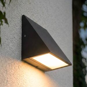 Lindby LED venkovní nástěnné svítidlo Triava, černé, hliník, IP65, Černá, Hliník, Moderní