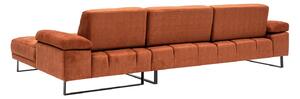 Designová rohová sedačka Vatusia 314 cm oranžová - pravá