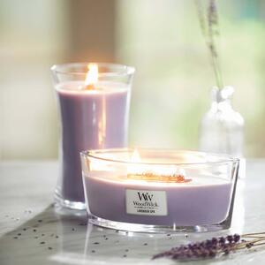 WoodWick - vonná svíčka Lavender Spa (Levandulová lázeň) 453g
