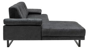 Designová rohová sedačka Vatusia 274 cm antracitová - levá