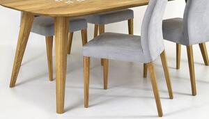 Dubový stůl otawa a židle moderní madrid