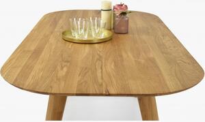 Oválný jídelní stůl z masivu dub, Otawa 160 x 90 cm