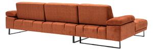 Designová rohová sedačka Vatusia 314 cm oranžová - levá