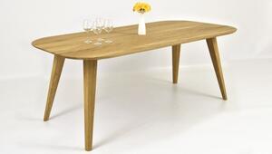 Oválný jídelní stůl z masivu dub, Otawa 200 x 100 cm