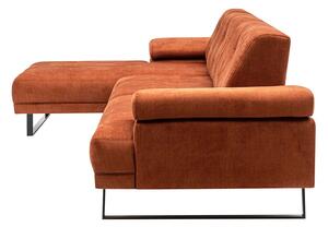 Designová rohová sedačka Vatusia 314 cm oranžová - levá
