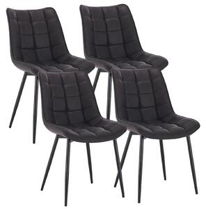 Židle do jídelny - Kancelářské židle - Židle na líčení - Sada 4 židlí - Ergonomický design - Kovové nohy