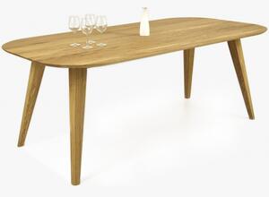 Oválný jídelní stůl z masivu dub, Otawa 200 x 100 cm