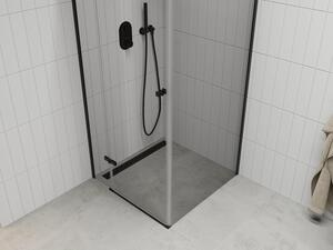 Mexen Roma otočný sprchový kout 80 x 80 cm, Průhledné, Černá
