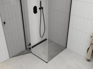 Mexen Roma otočný sprchový kout 80 x 80 cm, Průhledné, Černá