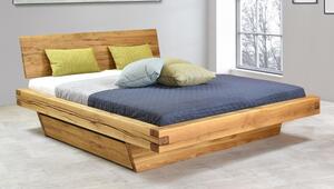 Dubová postel z hranolů, přírodní, Matus 160 x 200 cm