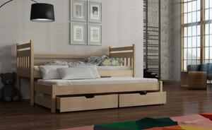 Dětská postel s přistýlkou DEBRA - 70x160, borovice