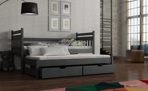 Dětská postel s přistýlkou DEBRA - 70x160, grafit