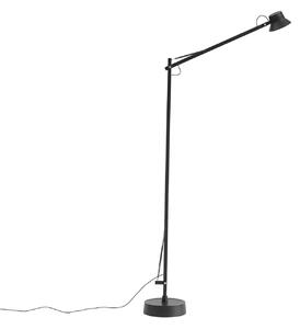 Stojací Lampa Muuto, stmívatelné, Černá, Obývací pokoj, Hliník, Moderní