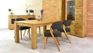 Designové židle dub včetně dubového stolu