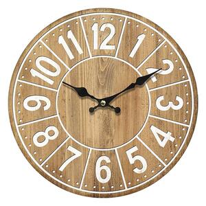 Autronic Nástěnné dřevěné hodiny Wood, 34 cm