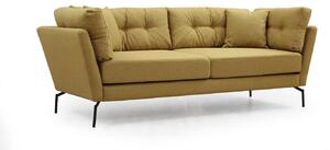 Designová 3-místná sedačka Basiano 214 cm zeleno-žlutá