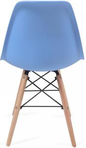Miadomodo 80546 Miadomodo Sada 8 jídelních židlí s plastovým sedákem, modrá