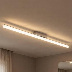 Lindby LED stropní koupelnové svítidlo Levke, 116 cm, stmívatelné, IP44, stmívatelný, Bílá / opál, Koupelna, Plast, Moderní