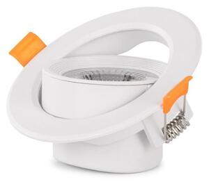 Prémiové výklopné podhledové bodové LED svítidlo 7W 677lm, studená, kruh, 9cm, 3 roky