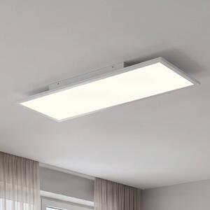 Lindby LED panel Quais, 80 x 30 cm, bílý, kov, 4 000K, Bílá / opál, Kuchyň, Hliník, Moderní