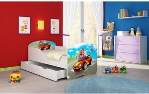Dětská postel ACMA BOX 140x70 + matrace zdarma, Barvy ACMA 35 - Helikoptéra