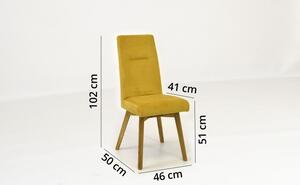 Žluté a šedé židle včetně stolu Tina