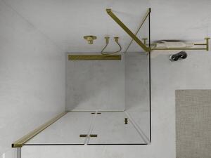 Mexen Lima skládací sprchový kout 70 x 70 cm, Průhledné, Zlatá