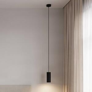 Arcchio Závěsné svítidlo Ejona, výška 15 cm, černá barva, kov, stmívatelný, Černá, Chodba, Hliník, Moderní
