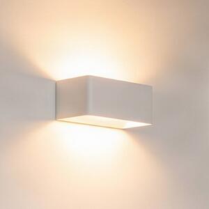 Arcchio LED nástěnné svítidlo Karam, 20 cm, bílé, kov, nahoru/dolů, Bílá / opál, Obývací pokoj / jídelna, Hliník, Moderní