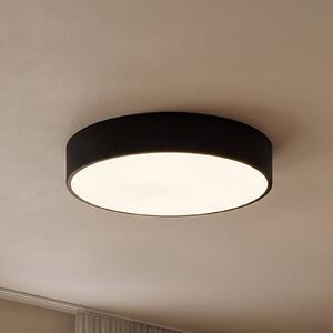TEMAR LIGHTING Stropní světlo Cleo, Ø 40 cm, IP20, černá, kov, E27, stmívatelný, Černá, Obývací pokoj / jídelna, Moderní