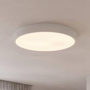 TEMAR LIGHTING Stropní svítidlo Cleo, Ø 60 cm, IP20, bílé, kov, E27, stmívatelný, Bílá / opál, Obývací pokoj / jídelna, Moderní