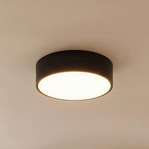 TEMAR LIGHTING Stropní světlo Cleo 300, IP54, Ø 30 cm černé, stmívatelný, Černá, Obývací pokoj / jídelna, kov, Moderní