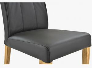Židle pravá kůže - černá barva Klaudia