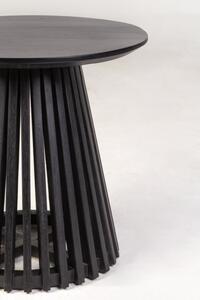 Hector Konferenční stolek Burgo 50 cm kulatý teakové dřevo černý