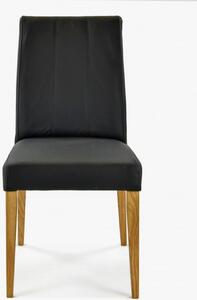 Židle pravá kůže - černá barva Klaudia