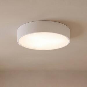 TEMAR LIGHTING Stropní světlo Cleo 400, IP54, Ø 40 cm bílá, stmívatelný, Bílá / opál, Obývací pokoj / jídelna, kov, Moderní