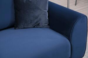 Designová rozkládací sedačka Haylia 287 cm modrá - levá