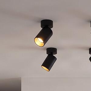 Arcchio Reflektor Brinja, sada 4 ks, černý, kulatý, Ø 6 cm, GU10, stmívatelný, Černá, Chodba, Hliník, Moderní