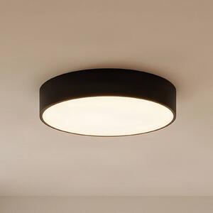 TEMAR LIGHTING Stropní světlo Cleo 400, černé, senzor, IP20, Ø 40 cm, kov, Černá, Obývací pokoj / jídelna, kov, Moderní