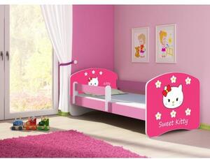 Dětská postel ACMA II Růžová 140x70 + matrace zdarma, Barvy ACMA 40 - Kotě