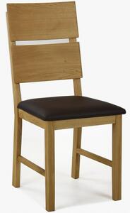 Dubová židle Nora - Pu hnědá - MEGA akce