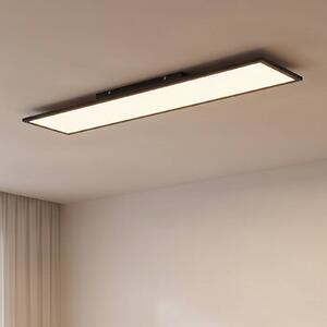Lindby LED panel Lamin, černý, 120 cm, stmívatelný, dálkové ovládání, stmívatelný, Černá, Obývací pokoj / jídelna, Moderní