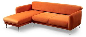 Designová rozkládací sedačka Eilika 270 cm oranžová - levá