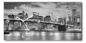 Skleněné hodiny na stěnu Manhattan New York pl_zsp_60x30_f_100331222