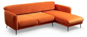 Designová rozkládací sedačka Eilika 270 cm oranžová - pravá